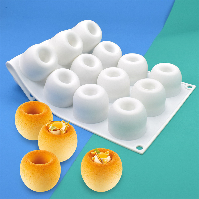 15连夹心窝窝头硅胶模具杯子冰块模具DIY慕斯蛋糕烘焙用具