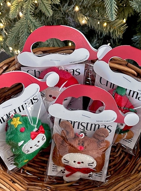 2026年新款圣诞节红色圣诞帽子卡头 ins礼物可爱提手纸卡50张价