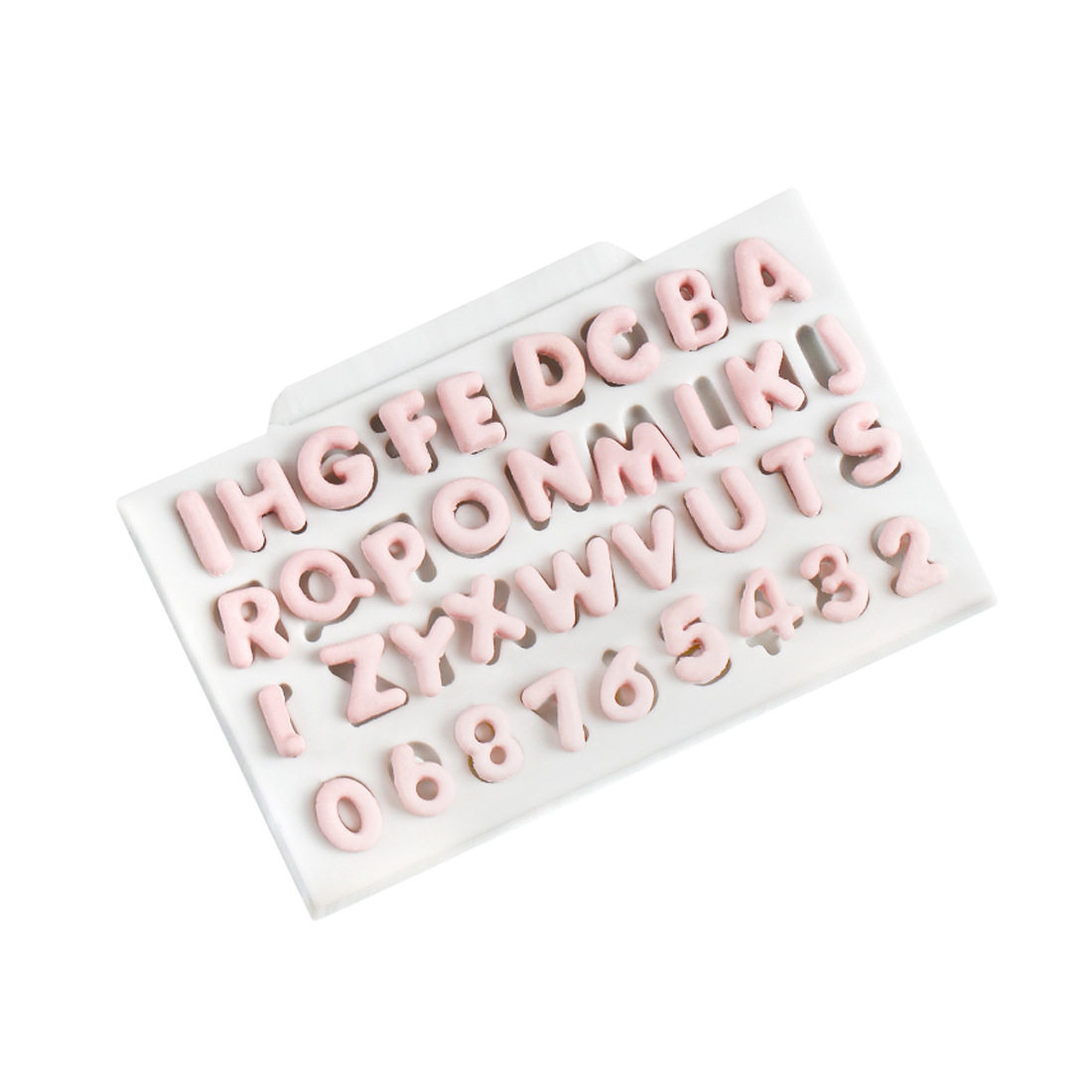 幼圆大写字母小写字母翻糖硅胶模具干佩斯模具字母