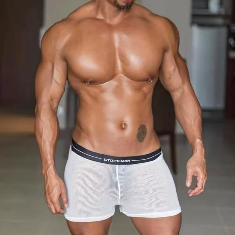 微透宽松男士性感冰丝阿罗裤