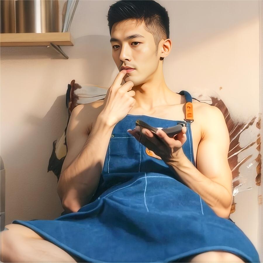 型男下厨时尚围裙帆布