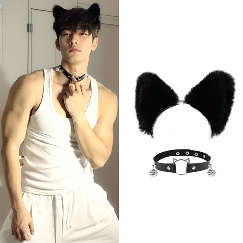 毛绒猫耳朵cosplay发箍