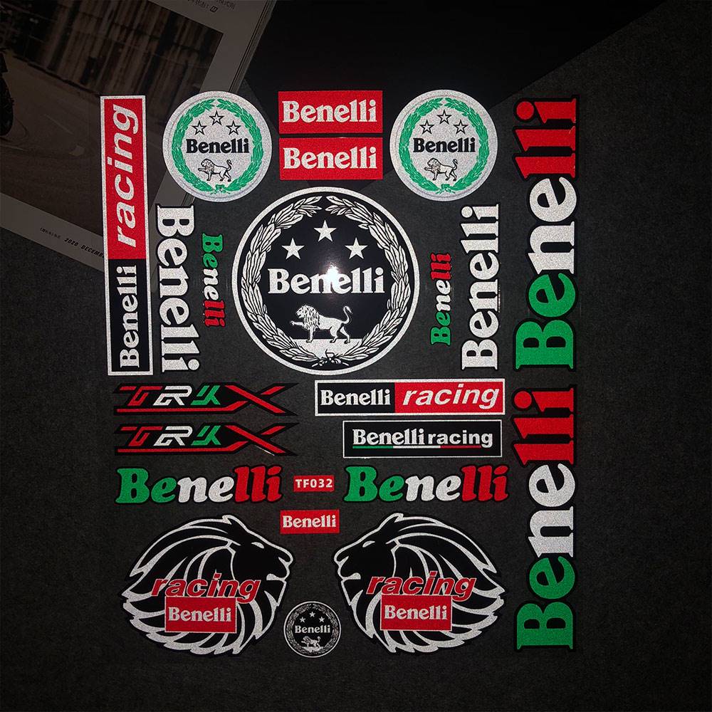 反光适用于贝纳利车标贴纸黄龙600/300金鹏TRK502X幼狮小迅龙贴花