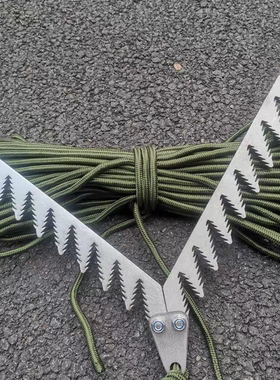 草耙子割草刀搂草器专利产品8个厚不锈钢制作8个粗20米伞绳可折叠