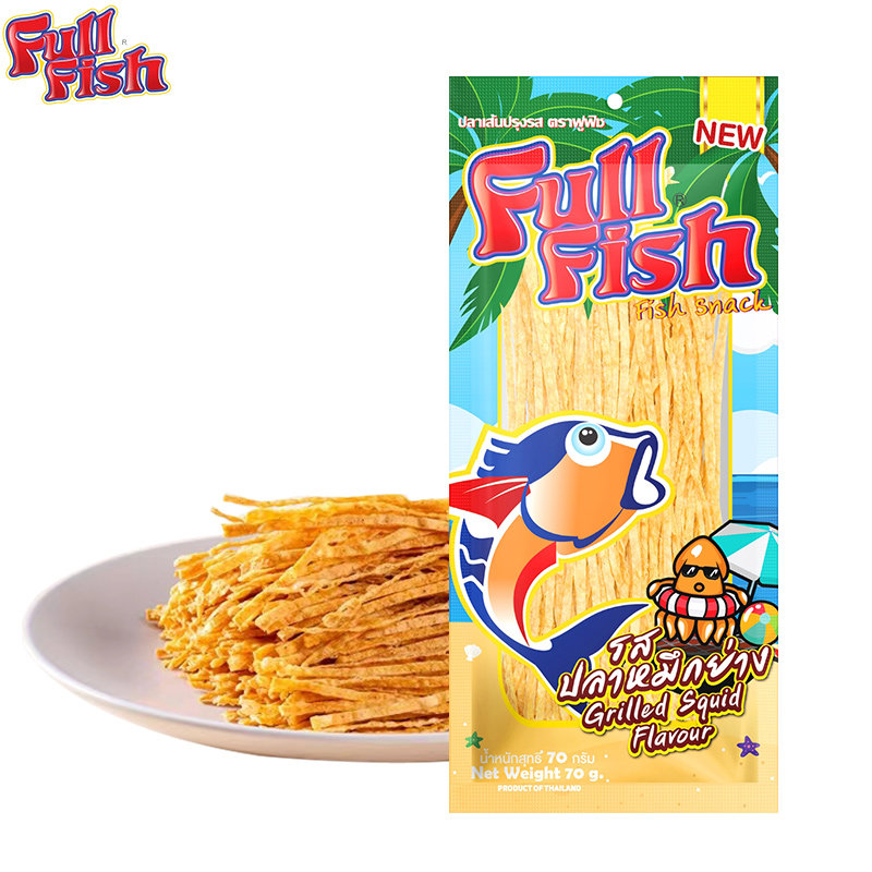 泰国进口Fullfish鱿鱼丝70g鱿鱼味调味深海即食网红休闲小零食