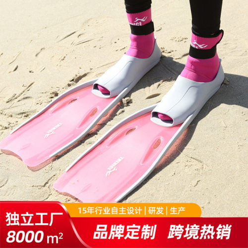 Thenice游泳蛙鞋长脚蹼浮潜潜水用品专业训练男女自由潜脚蹼防滑