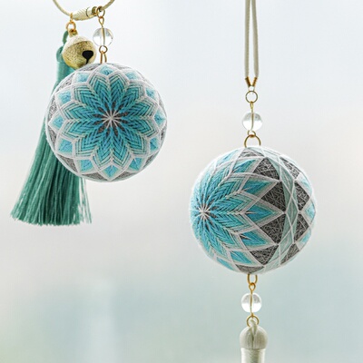 日系送男朋友学生创意手工蹴鞠diy材料包古风礼物手鞠球挂饰教程