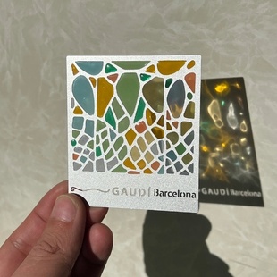 金属镂空透明漆书签定 制透光五彩冰箱贴磁吸双用文创纪念品定