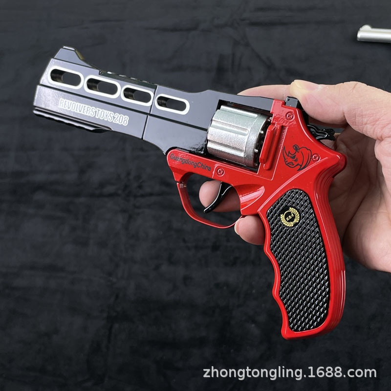 正总才犀牛王左轮砸炮枪全金属合金儿童模型玩具枪响声子枪