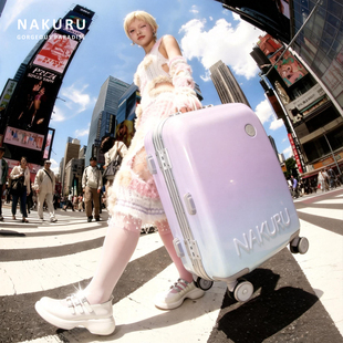 NAKURU新款轻便拉链箱20寸旅行箱学生拉杆箱女日系香芋紫行李箱24