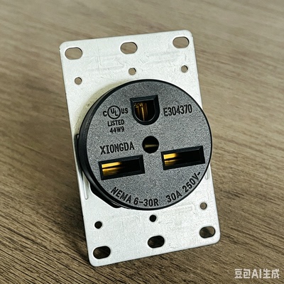 UL认证美标NEMA6-30R三芯房车插座新能源大功率30A三孔插座250V