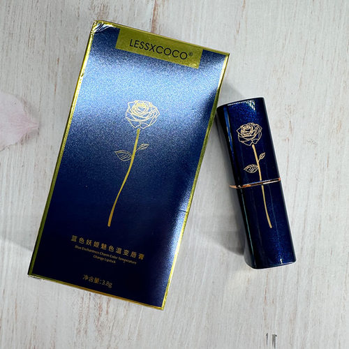 LESSXCOCO蓝色妖姬魅色温变唇膏3.8g持久不脱色淡唇纹修护保湿