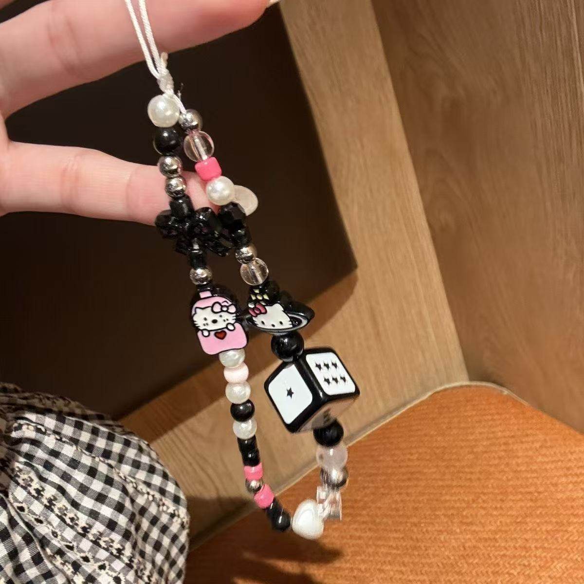 甜酷土星蝴蝶结kitty猫壳挂绳ccd相机咕本卡册挂件diy手串珠