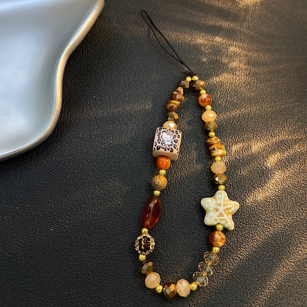 豹纹蝴蝶结kitty链条卡通挂绳女款包包可爱ccd相机挂链