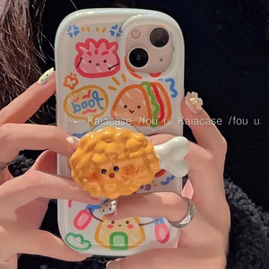 涂鸦表情苹果14手机壳全包13pro硅胶iphone12保护壳xsmax/8plus趣味苹果13新款直边xr/8plus防摔se3/11promax