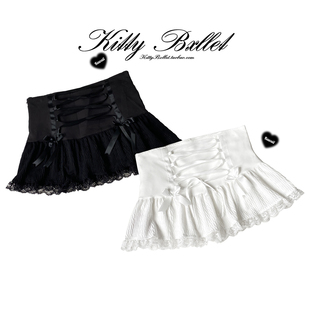 KittyBxllet原创 蕾蕾系花边绑带蕾丝甜美可爱蛋糕裙 契约绑带