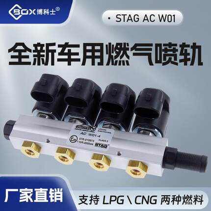 波兰天然气喷轨油改气STAG-W01喷轨cng配件AC进口燃气喷轨喷气嘴