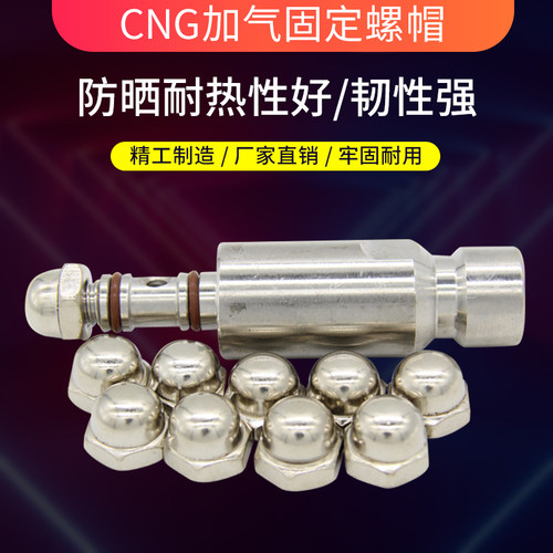CNG汽车天然气快充头螺帽加气转换头固定螺丝小转大加气嘴充气阀