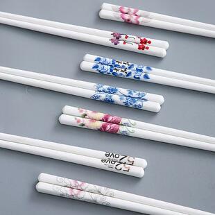 陶瓷筷子陶瓷筷子骨瓷套餐高档家用商用中式 高端正品 不发霉防滑组