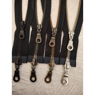 羽绒服专用拉链正品5号金属琵琶拉头双头双开尾拉链 长款外套羽绒