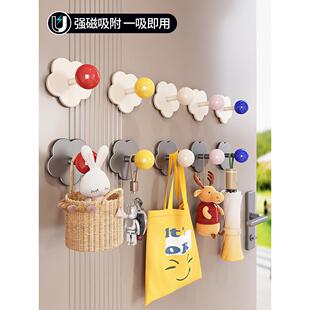 超强磁铁强磁挂钩多巴胺磁吸挂钩玄关免打孔强力承重粘胶入户门后
