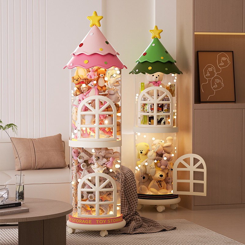 高档新升级娃娃收纳桶开门