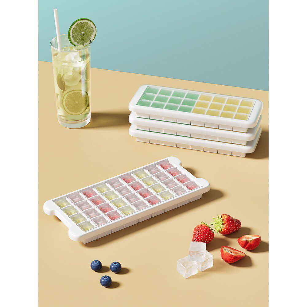 冰块模具好脱模硅胶制冰盒冻储存盒带盖自制冰粒冰块储存