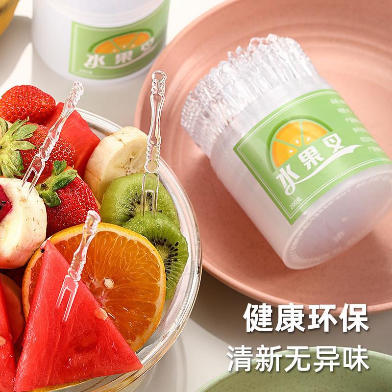 食品级一次性水果叉轻奢高