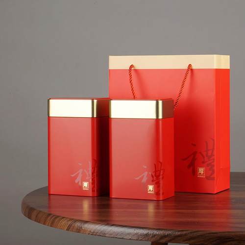 放茶叶的茶罐铁罐套装空盒