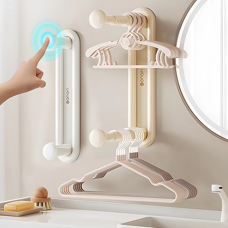 高品质衣架收纳神器免打孔