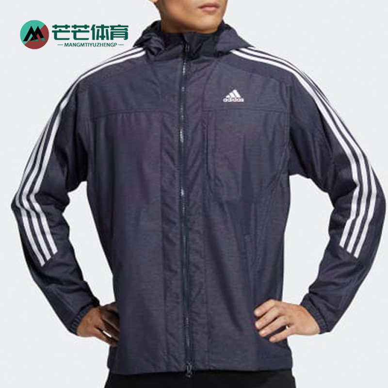 阿迪达斯男防风连帽运动外套