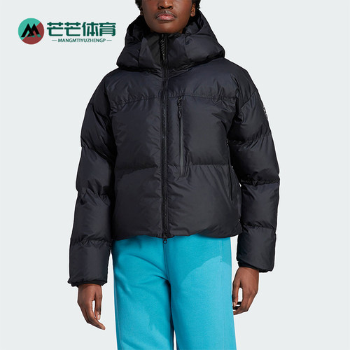 阿迪达斯女士运动保暖连帽棉服