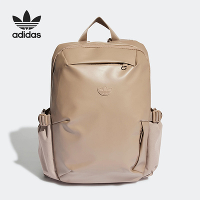 Adidas/阿迪达斯正品三叶草男女同款运动休闲皮质双肩背包 HL6665