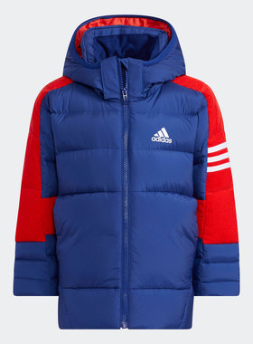 Adidas/阿迪达斯正品休闲小童时尚潮流运动保暖连帽羽绒服 H40330