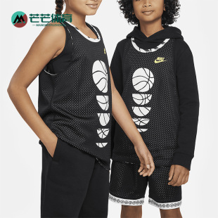 T恤DX5515 Nike 儿童休闲运动双面穿圆领无袖 新款 010 耐克正品