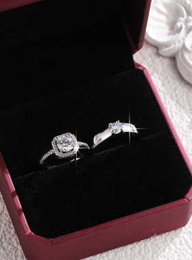 结婚戒指婚礼现场用情侣仿真钻戒一对仪式交换活口婚戒替代假对戒