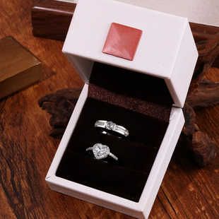 结婚活口对戒奢华婚礼仿真钻戒男女一对求婚戒指道具开口可调节