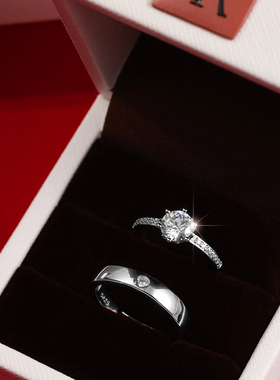 仿真婚戒对戒结婚一对情侣活口戒指女假钻戒婚礼现场道具交换仪式