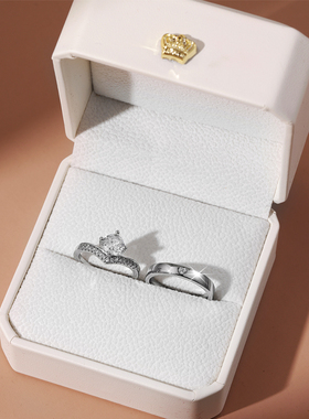 仿真婚戒一对可调节假钻戒情侣结婚对戒求婚纱照礼仪式用道具戒指