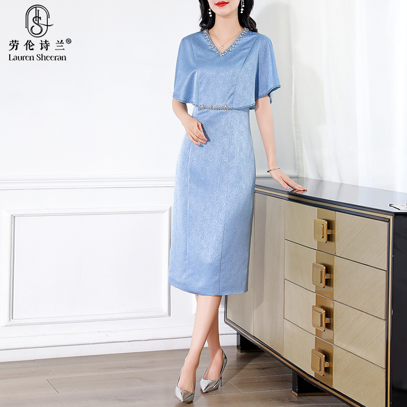 礼服日常可穿优雅气质时尚连衣裙妈妈婚宴宴会装年轻款显瘦修身