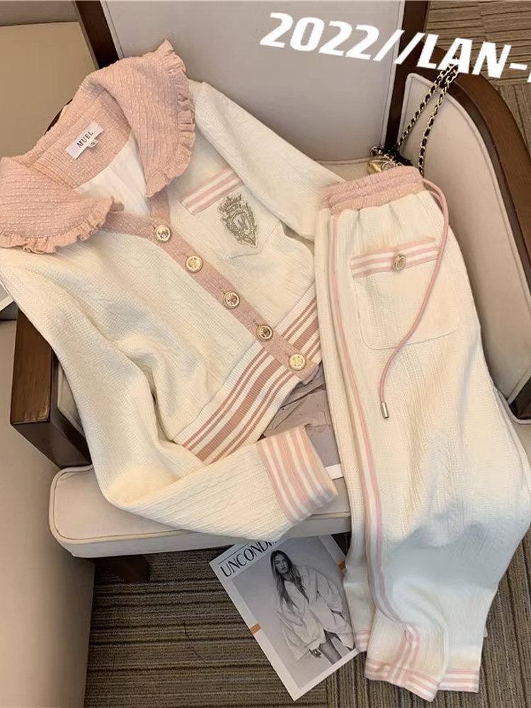 SMALL FRAGRANCE SUIT 2024 NEW WOMENS SPRING CASUAL FASHION AGE REDUCTION EARLY SPRING TWO-PIECE SET