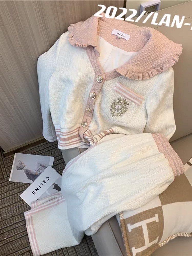 SMALL FRAGRANCE SUIT 2024 NEW WOMENS SPRING CASUAL FASHION AGE REDUCTION EARLY SPRING TWO-PIECE SET