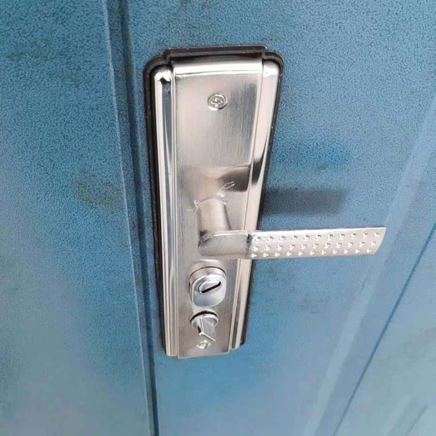 面板执手门锁加厚多功能手柄白金拉手实心通用型防撬防爆进户门