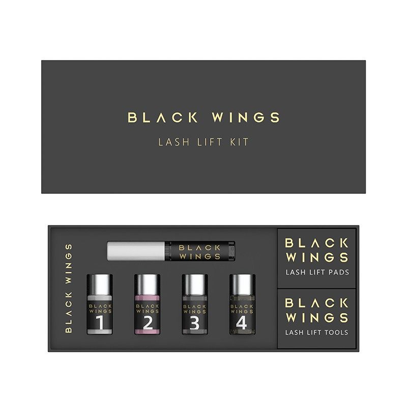 黑之羽角蛋白翘睫术翘睫在家烫睫毛卷翘冷热刘海矫正倒睫diy工具