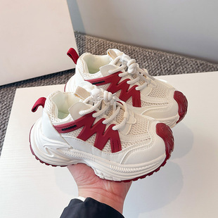 儿童老爹鞋网面2026春夏季新款女童运动鞋透气中大童女孩休闲鞋