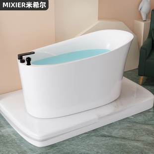 深泡浴盆网红贵妃坐式 小户型浴缸家用亚克力独立日式 泡澡卫生间