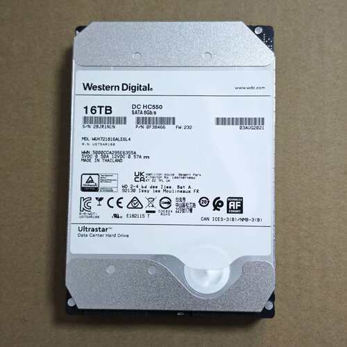 西数16T企业级硬盘 HC550(议价）