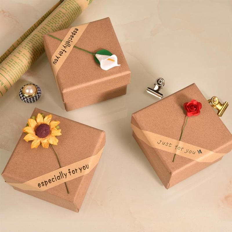 1pcs squre box 适用于 jewelry storage wedding cardboard earr