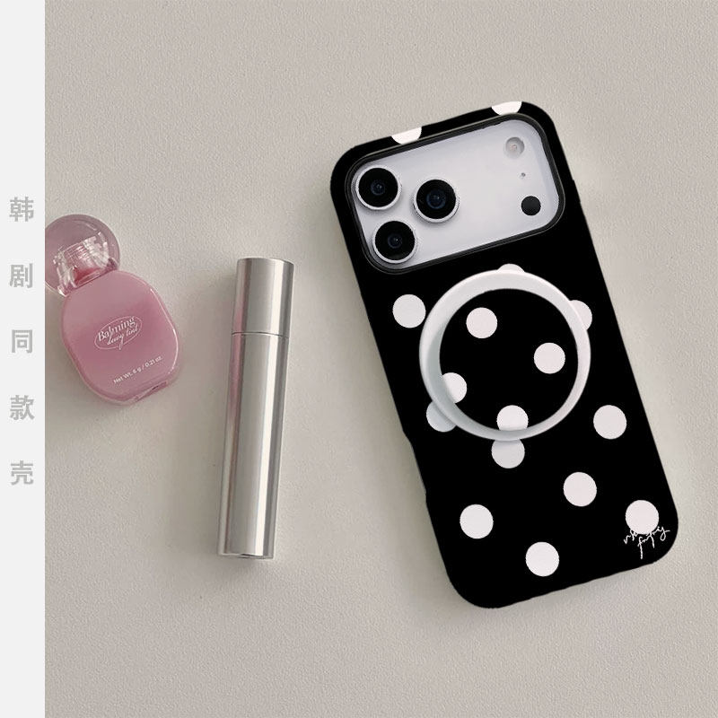 波点日韩菲林磁吸ins韩风高级适用苹果17promax手机壳ip