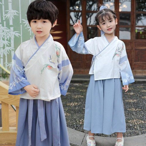 男女童汉服唐装宽松民族服饰